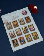 Rectangular Baby Photo Board Ice Blue,Maroon,Beige